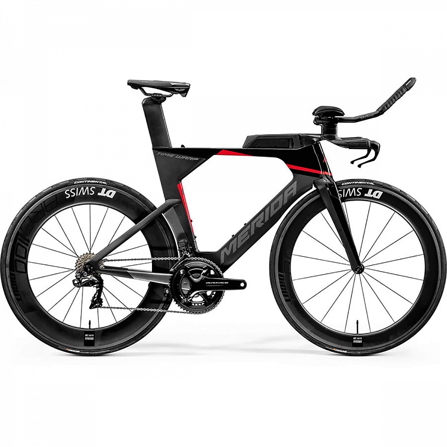 Велосипед Merida Warp TRI 10K-E Black/UD/Silver(red) 2020