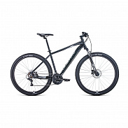 Велосипед 29" Forward Apache 29 3.0 disc AL Черный матовый/Серебро 20-21 г