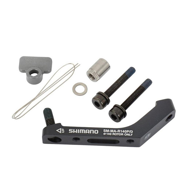 Адаптер диск торм Shimano  R140P/D, болт фиксир. (2шт) для 25мм, фикс. проволока 1шт. ISMMAR140PDH