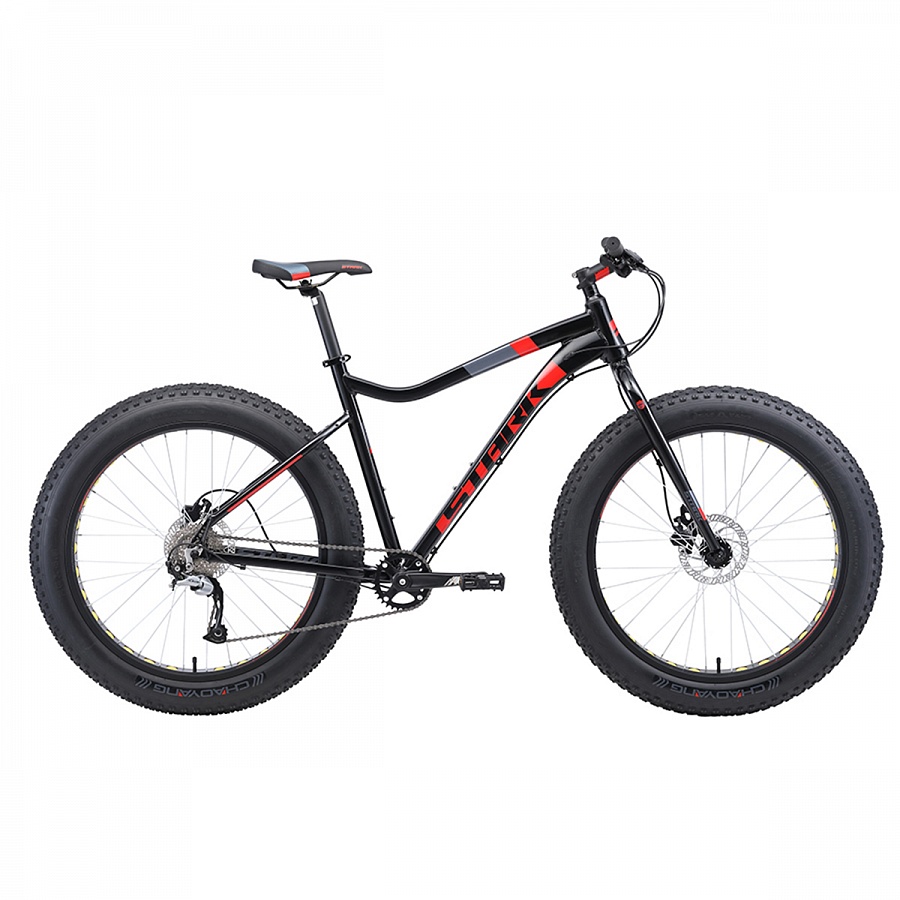 Велосипед Stark'19 Fat 26.5 HD чёрный/красный/серый