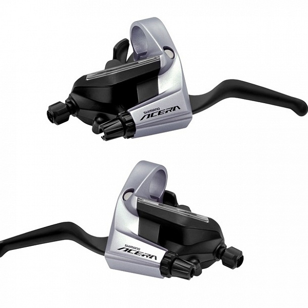 Шифтер/тормозная ручка Shimano Acera Т3000 лев/пр 3x9ск тр.+оплетк серебро ESTT3000PA