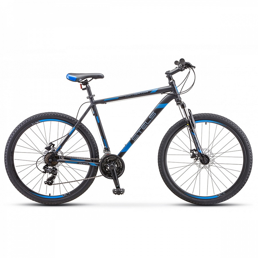 Велосипед Stels Navigator 700 MD F010 Черный/Синий 27.5Ø (LU092626)