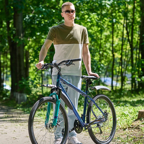 Велосипед 26" ACID F 300 D Темно-Синий/Бирюзовый 2022 г 