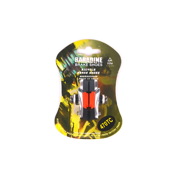 Тормозные колодки Baradine 470TC,шоссе 55мм, картриджные,черный\красный