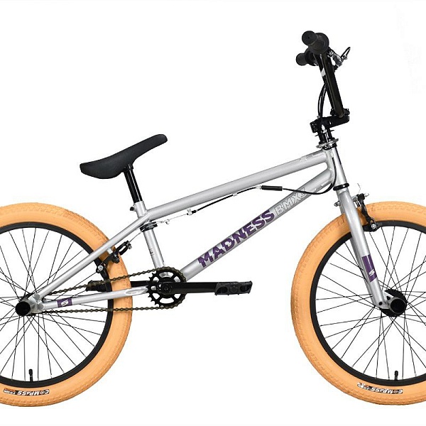 Велосипед Stark'23 Madness BMX 3 серебристый/фиолетовый/кремовый HQ-0013628