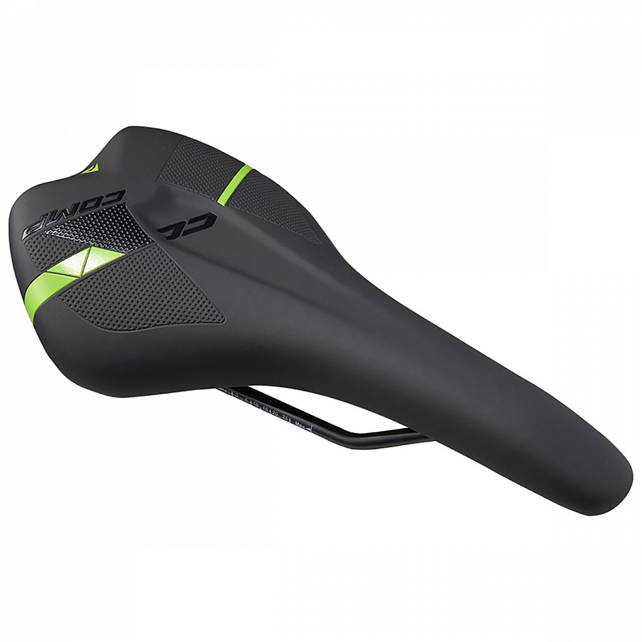 Седло Merida Comp CC, Sport 155mm 332гр. Matt Black/ Glossy Green (2070079517)