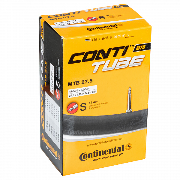 Камера 27,5" Continental 27.5"x1.75-2.5 спорт 42мм MTB/02-0182311