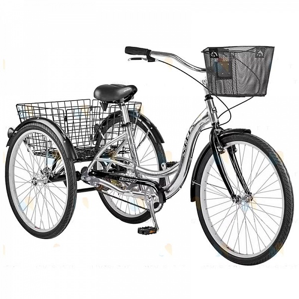 Велосипед Stels Energy I 26" V020 Серый/Черный (с корзиной) (LU085324)