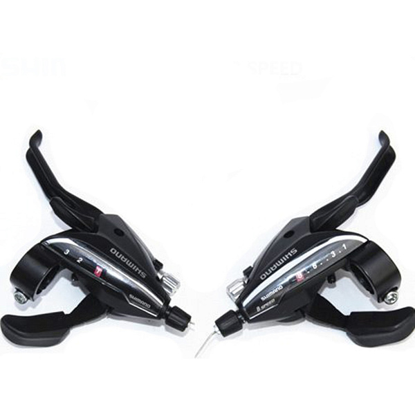 Шифтер/тормозная ручка Shimano Acera EF65 лев/пр 3x8 тр.+оплетк черный ESTEF65P8A3L