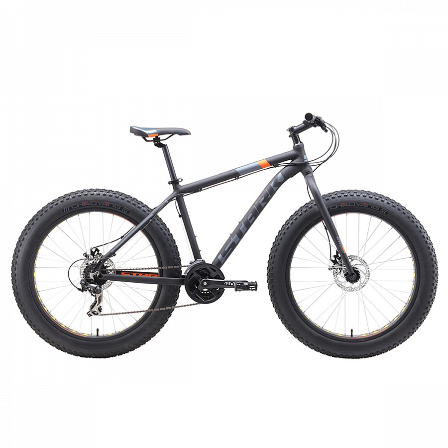 Велосипед Stark'19 Fat 26.2 D чёрный/оранжевый/серый