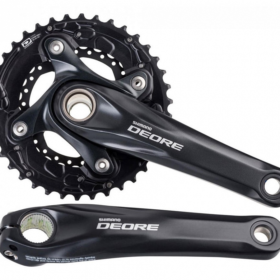 Шатун Shimano Deore М615 175 мм черный с кареткой EFCM615E08XL