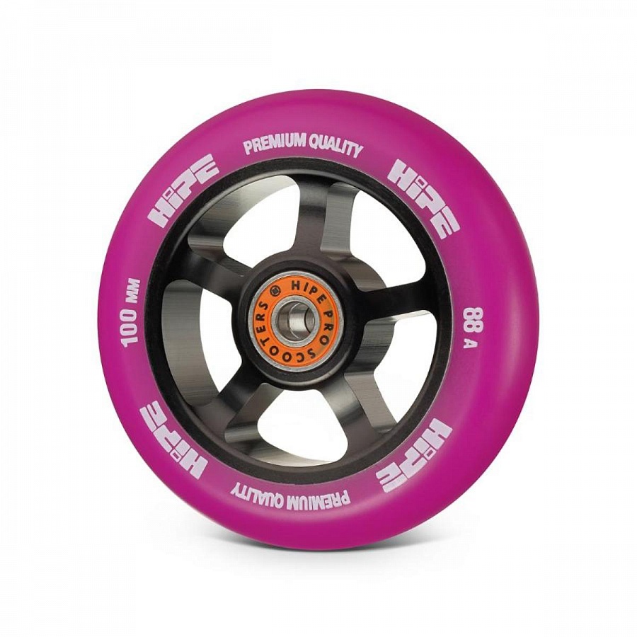 Колесо HIPE 5spoke 100mm black/purple