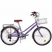 Велосипед 24" ACID G 480 Lilac/Silver (с корзиной)