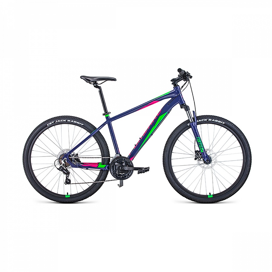 Велосипед 27,5" Forward Apache 27,5 3.2 disc AL Фиолетовый/Зеленый 20-21 г