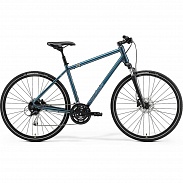 Велосипед Merida Crossway 100 Teal-Blue/Silver-Blue/Lime 2021