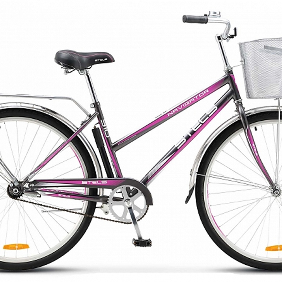Велосипед Stels Navigator 28" 310 Lady Серый/Розовый (с корзиной)