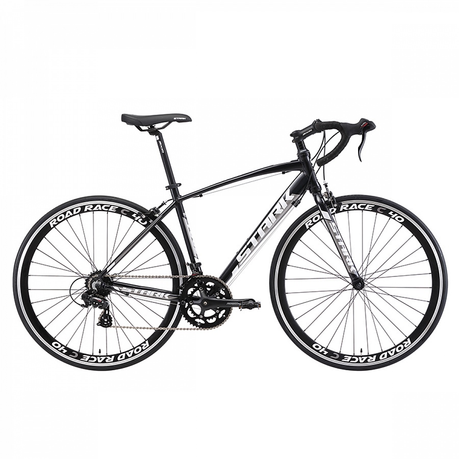 Велосипед Stark'18 Peloton 700.1 чёрный/тёмно-серый/белый