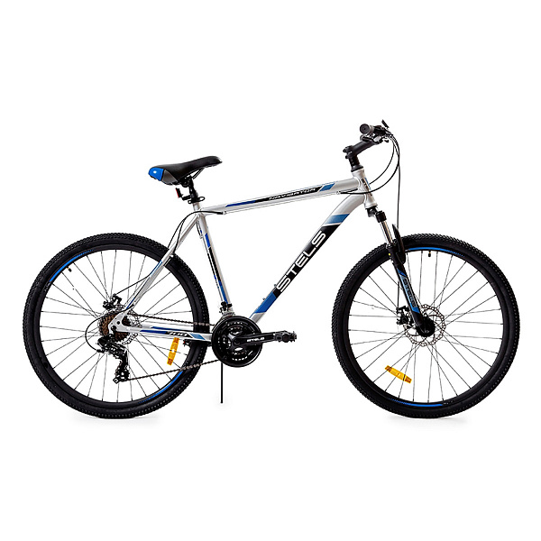 Велосипед Stels Navigator 700 MD F010 Серебристый/Синий 27.5Ø (LU092626)