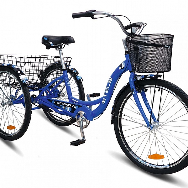 Велосипед Stels Energy III 26" V030 Синий (с корзиной) (LU085325)