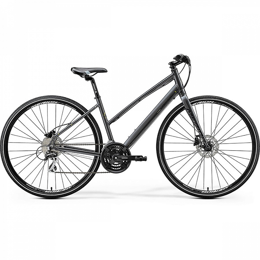 Велосипед Merida Crossway Urban 20-D Lady Fed DarkSilver/Lime 2020
