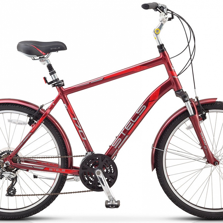 Велосипед Stels Navigator 170 Gent Темно-красный/Красный