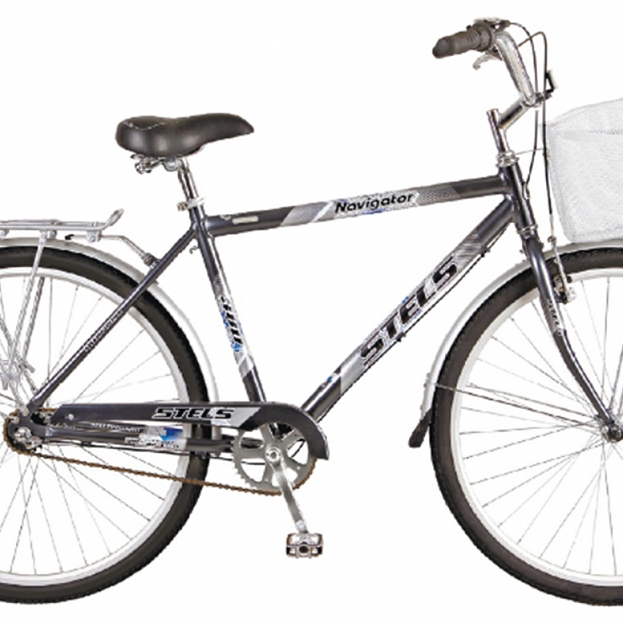 Велосипед Stels Navigator 28" 380 Gent Черный/Синий (с корзиной)