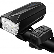 Фонарь передний STG FL1593 с электросигналом 120дб 300lm 1800 mAH черный Х103266