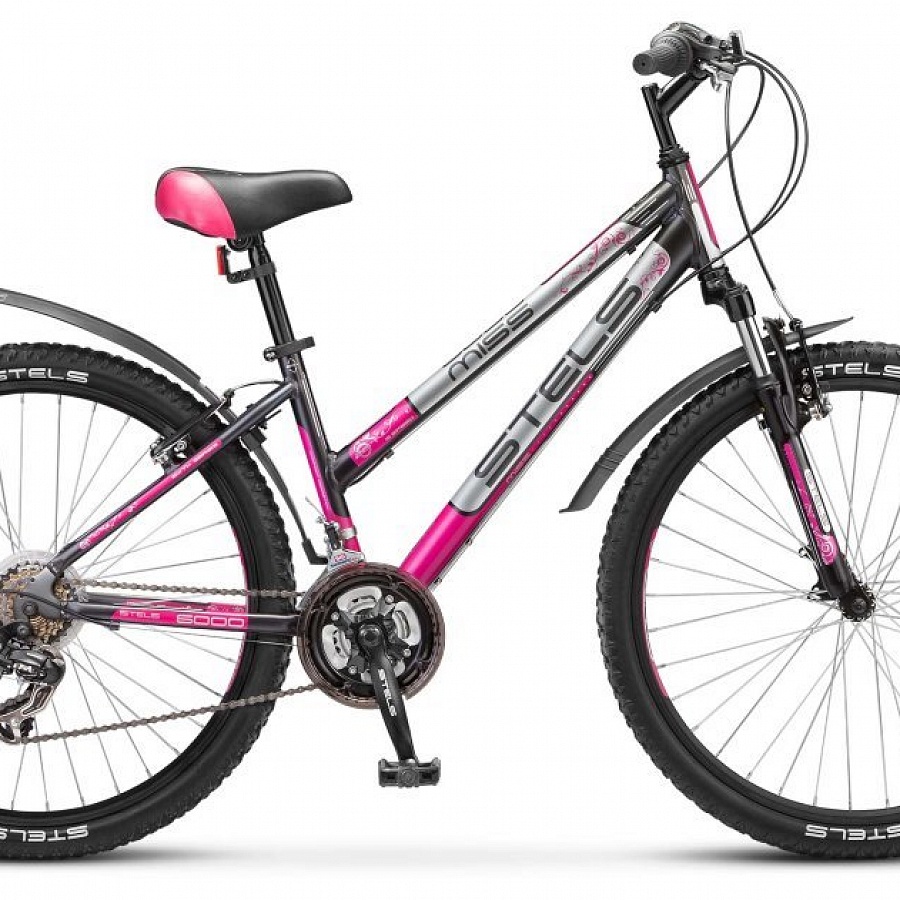 Велосипед Stels Miss-6000 V V010 Серый/Розовый/Серебристый