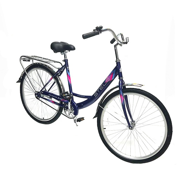 Велосипед Stels Navigator 26" 245 Z010 Фиолетовый (с корзиной) (LU093460)
