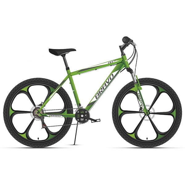 Велосипед Bravo Hit 26 D FW зеленый/белый/серый 2021